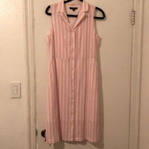 Banana Republic NWOT Pink/white stripped dress, size 10